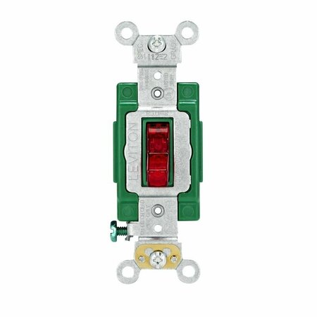 LEVITON SWTCH RED DBL POLE 30AMP 03032-PLR